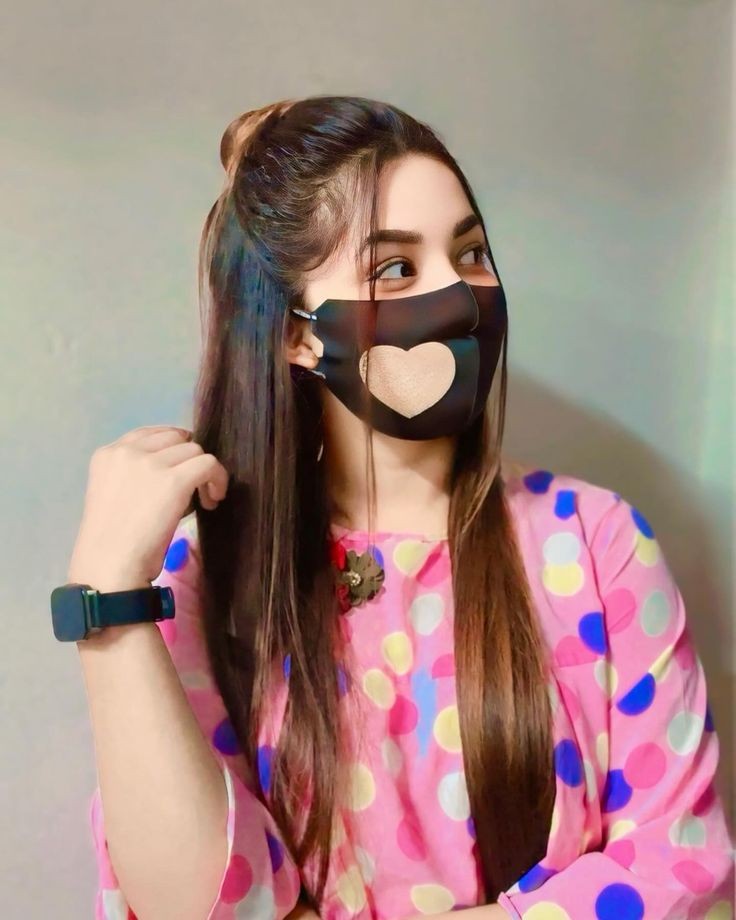 mask girl dp